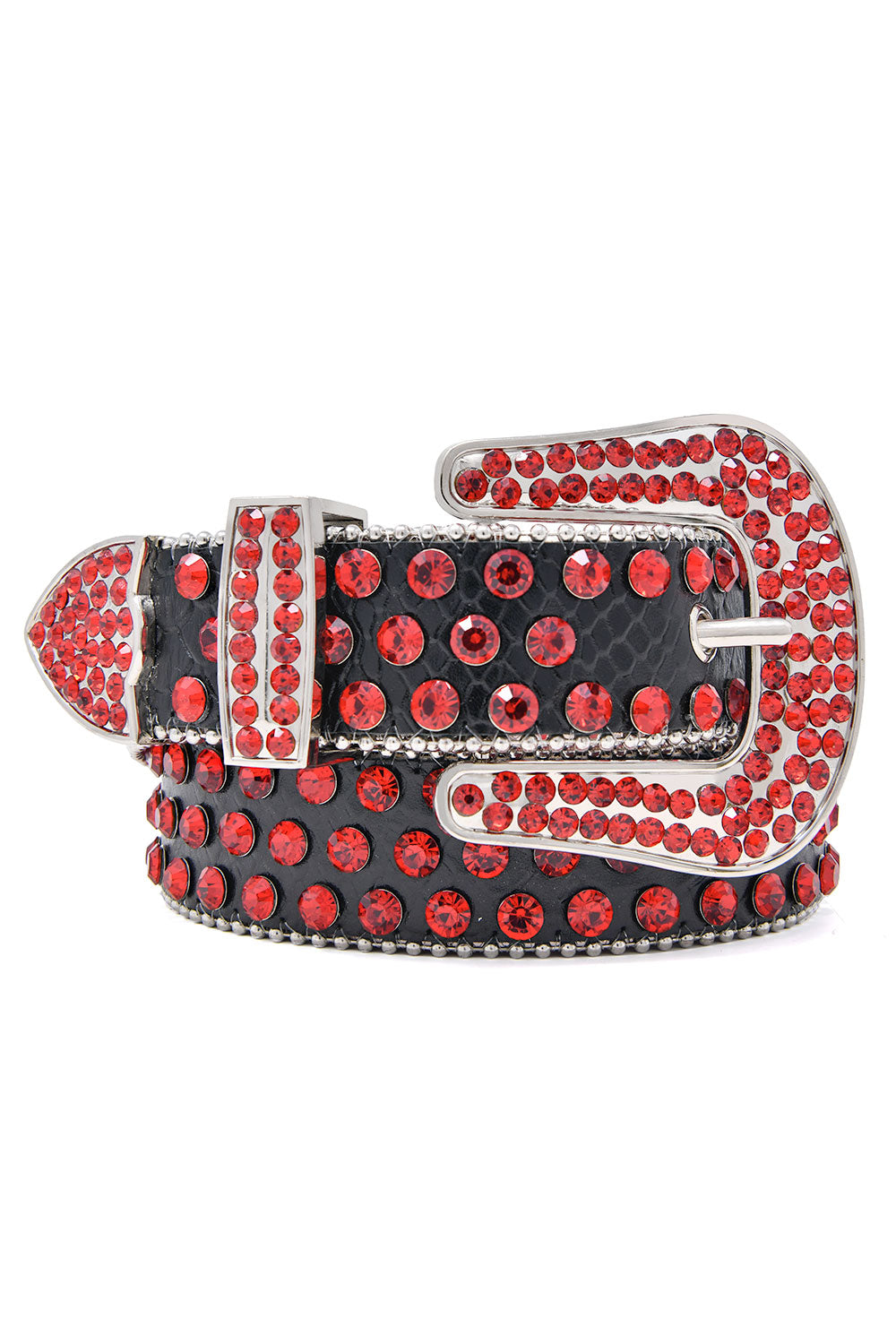 Barabas men's Jewels Rhinestone Stone Buckle leather belt BK816