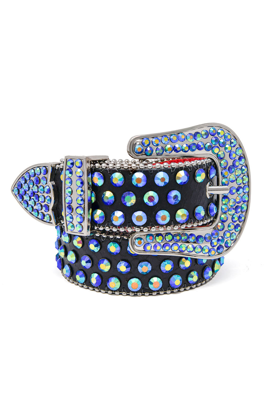 arabbas men's Jewels Rhinestone Stone Buckle leather belt BK816