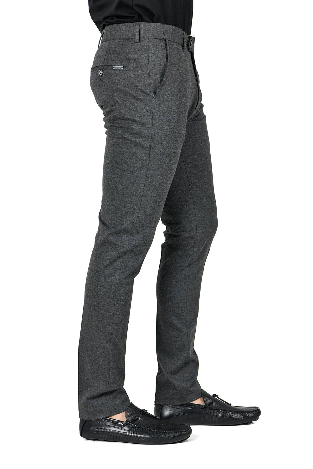 Barabas Men's Solid Color Basic Essential Chino Dress Pants CP4007 Charcoal