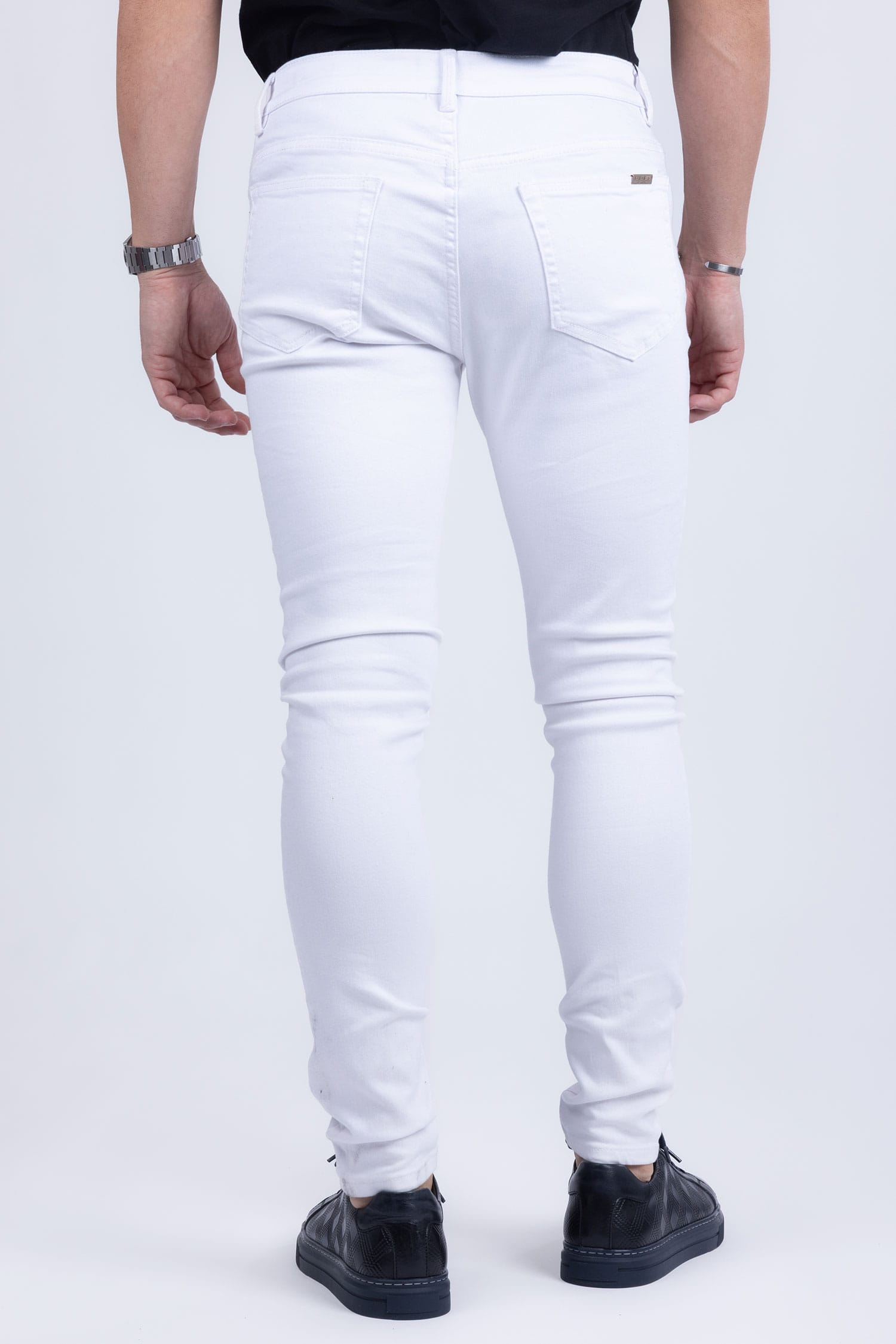 Barabas Men's Skinny Snow White Denim Jeans DP3650
