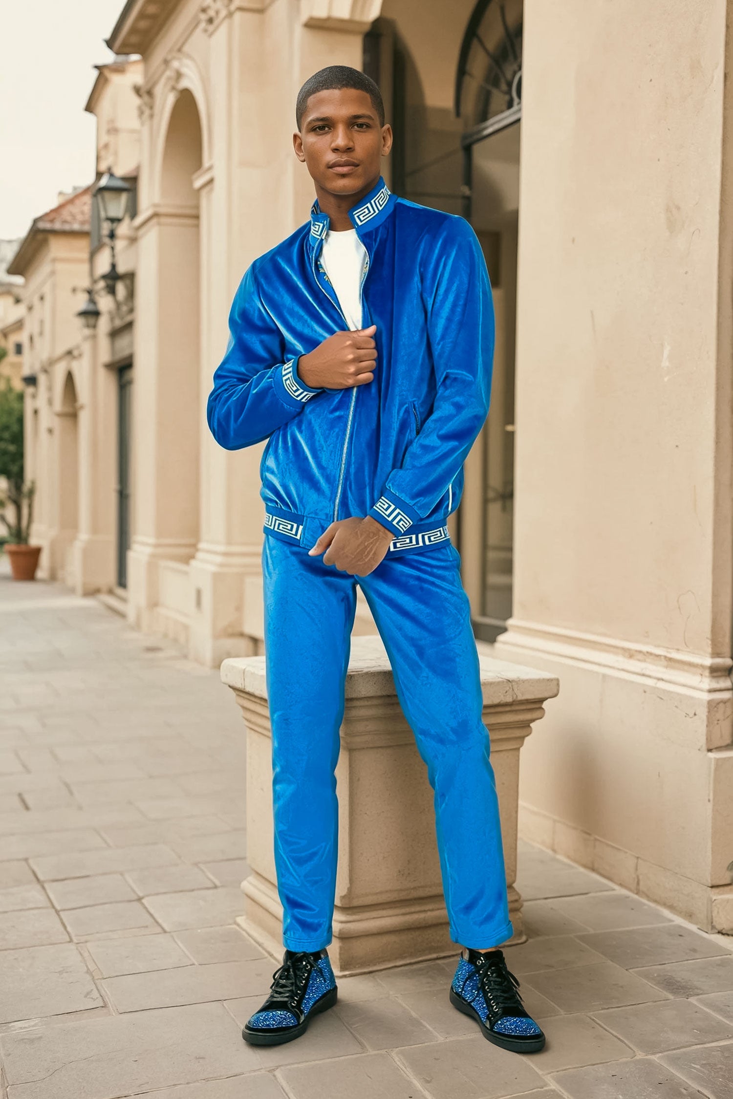 BARABAS Men's Casual Street Luxury Loungewear JJ900 Royal Blue