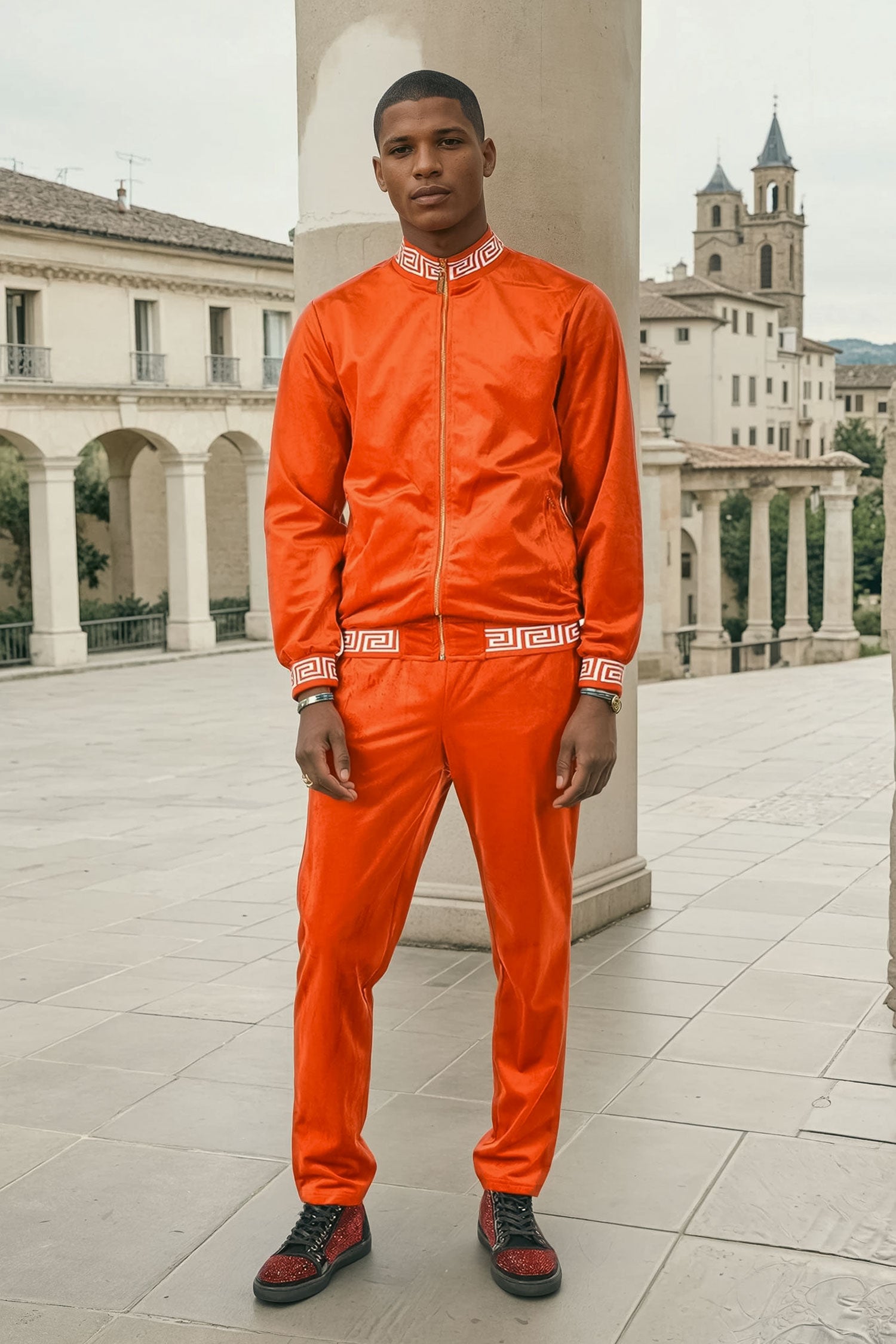 BARABAS Men's Casual Street Luxury Loungewear JJ900 Rust