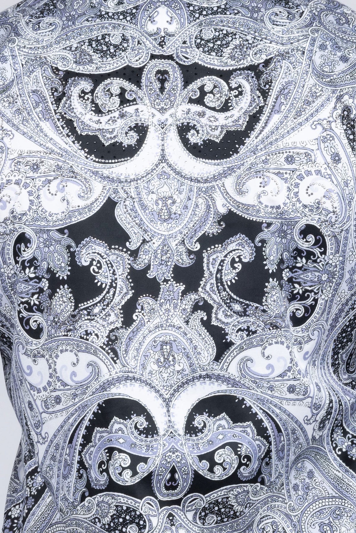 Barabas Men's Paisley rhinestone Printed Button Down Dress Shirt SPR10 Black