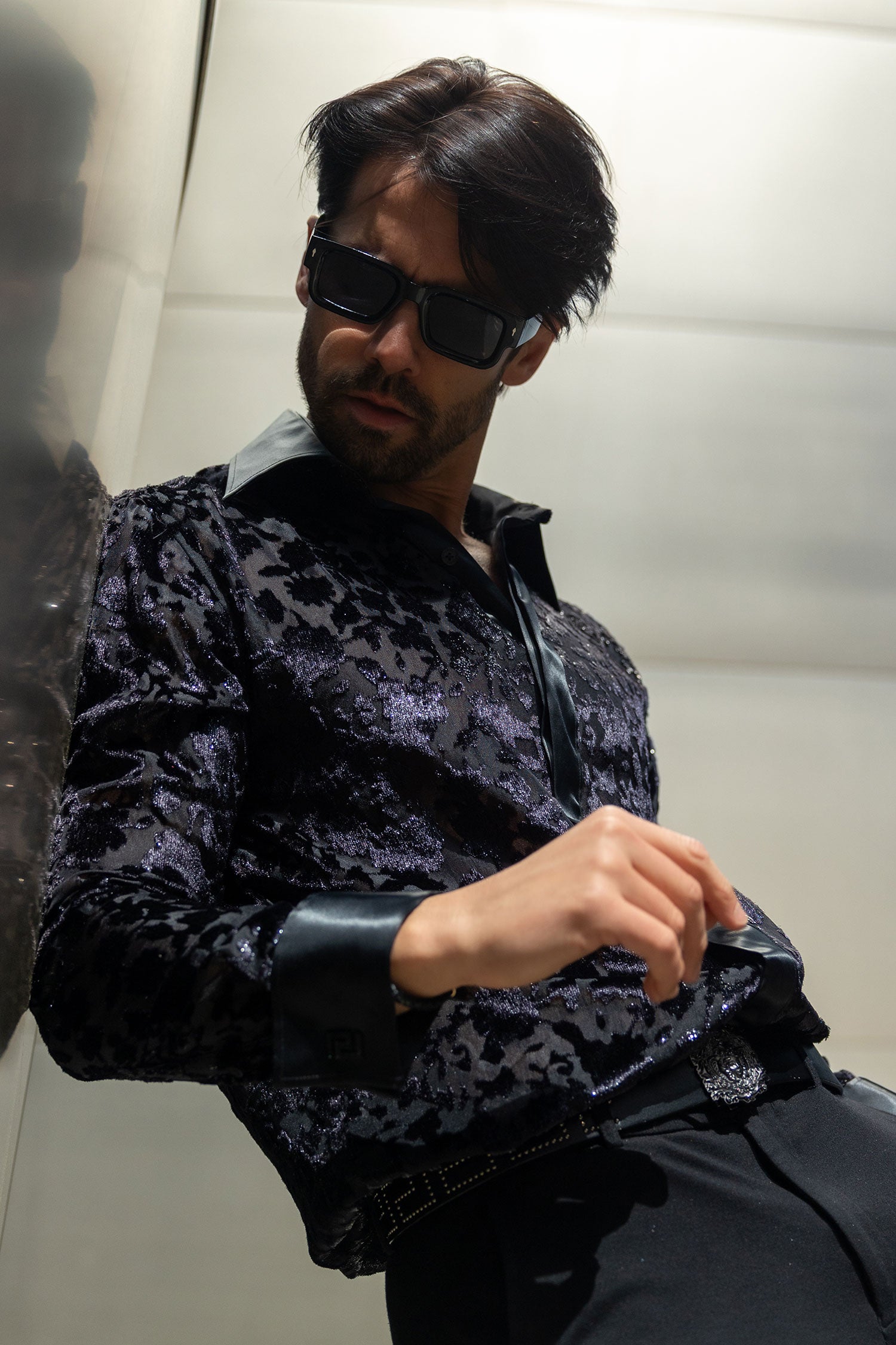 Barabas Men's Luxury French Cuff Long Sleeve Button Down Shirt FCS1003 Black