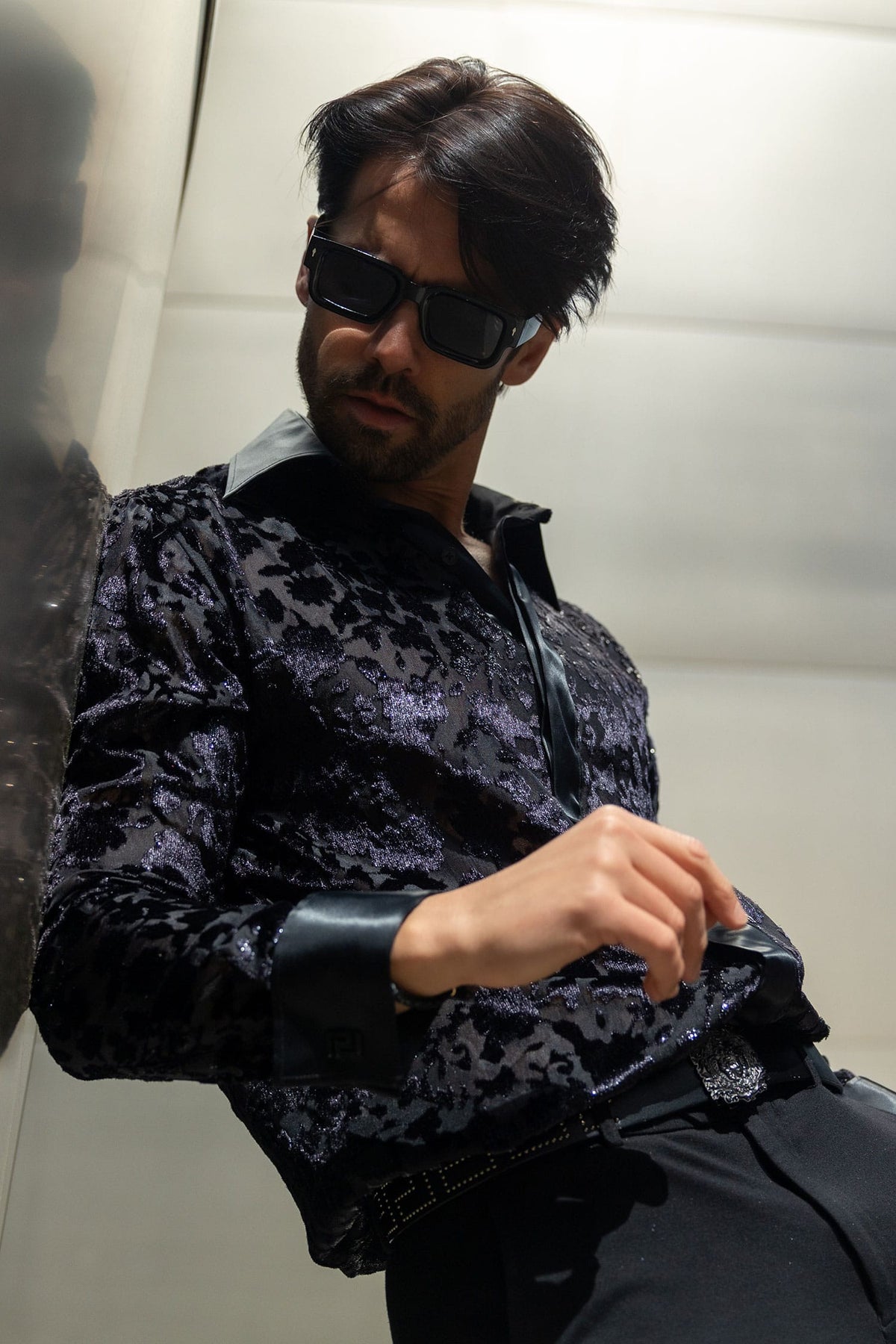 Barabas Men's Luxury French Cuff Long Sleeve Button Down Shirt FCS1003 Black
