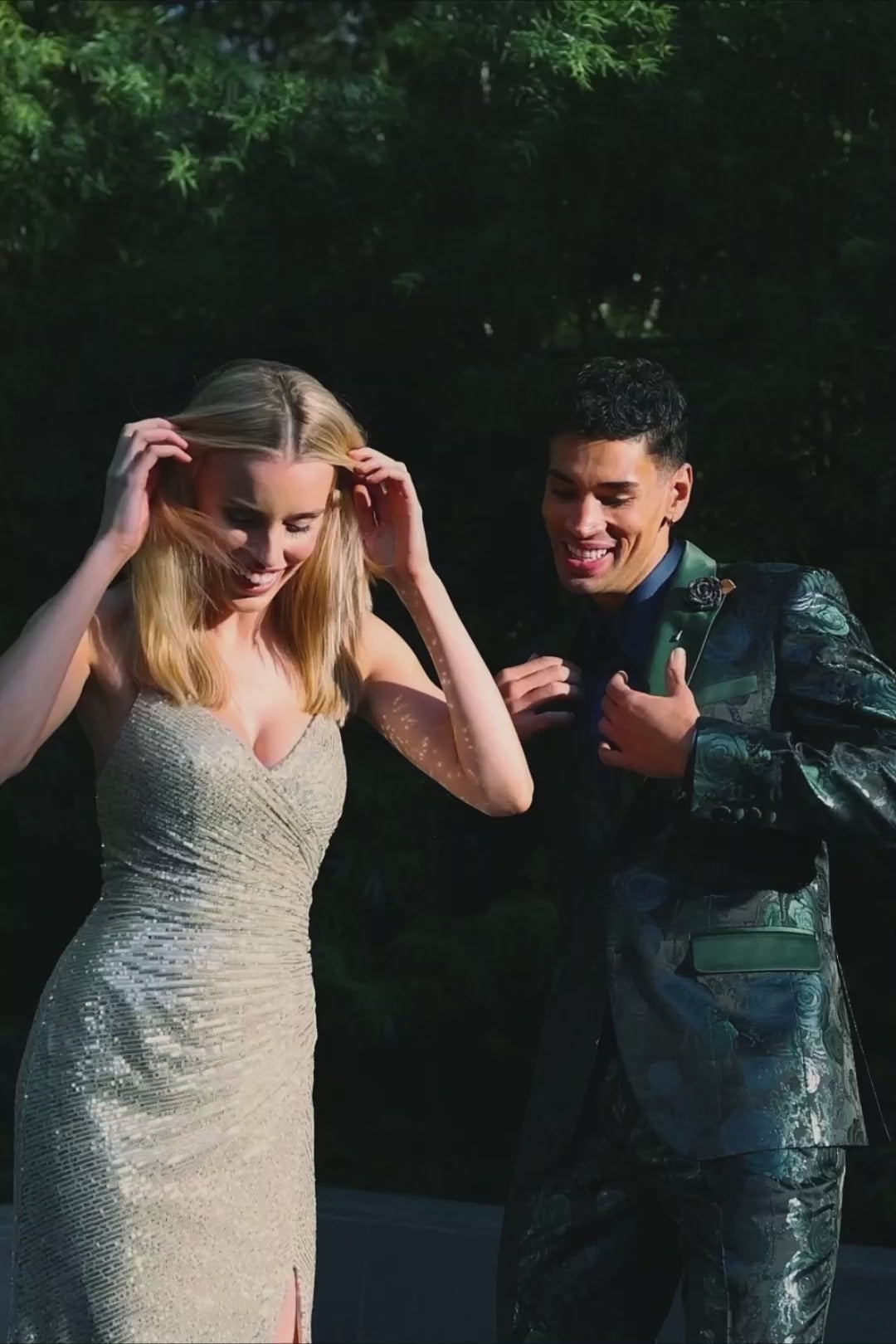 Barabas Men's Floral Slim Fit Chino Dress Pants 5CP02 Green