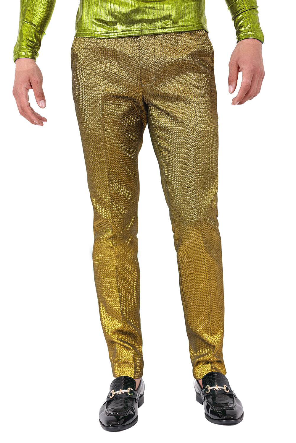 Barabas Men's Solid Vibrant Color Luxury Chino Pants 2cp3105 Gold