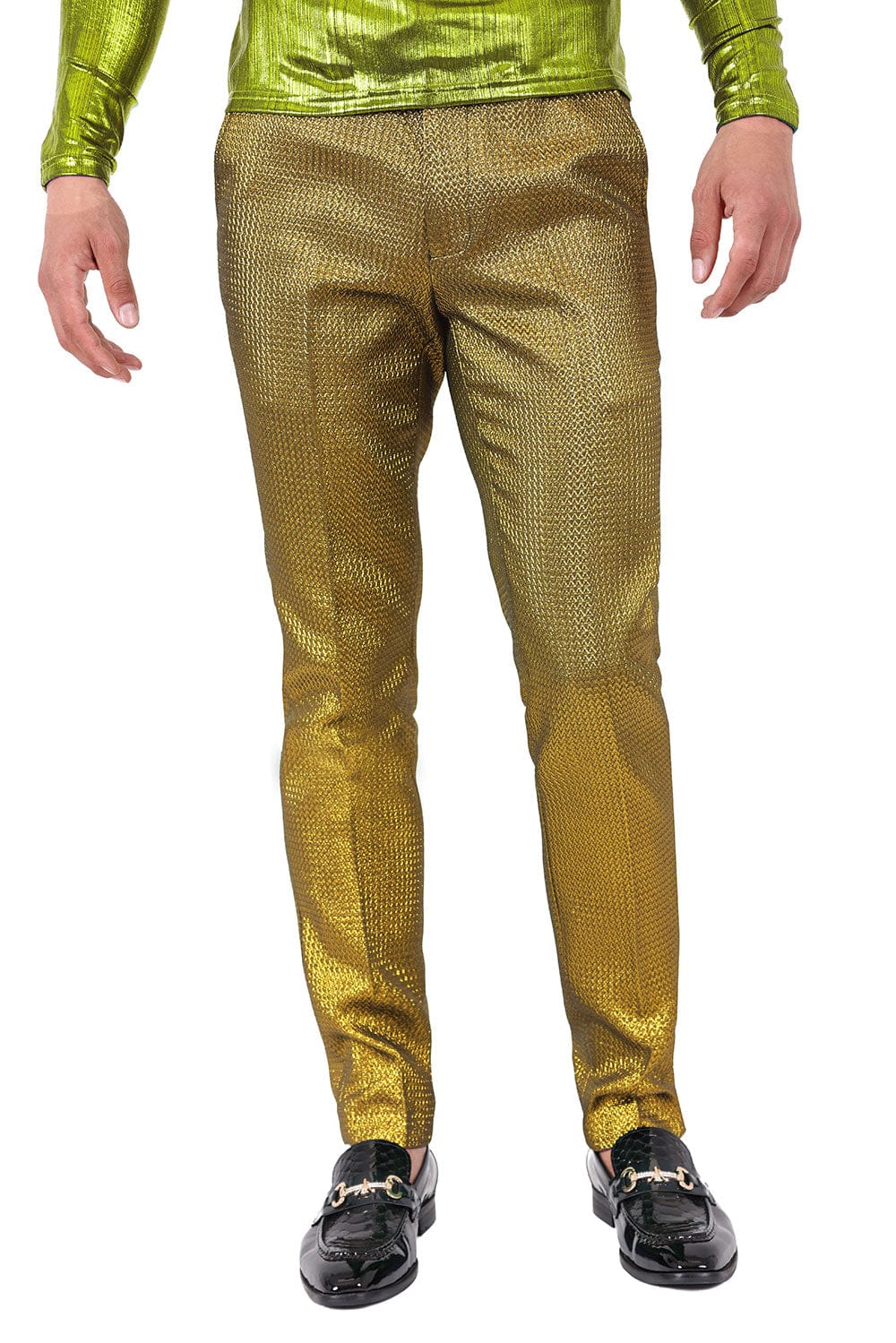Barabas Men's Solid Vibrant Color Luxury Chino Pants 2cp3105 Gold