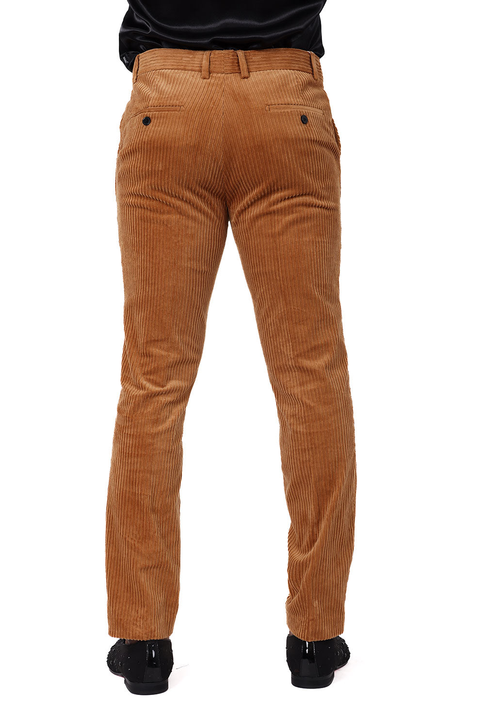 Barabas Men's Premium Corduroy Velvet solid color chino pants 2CPV1 Camel