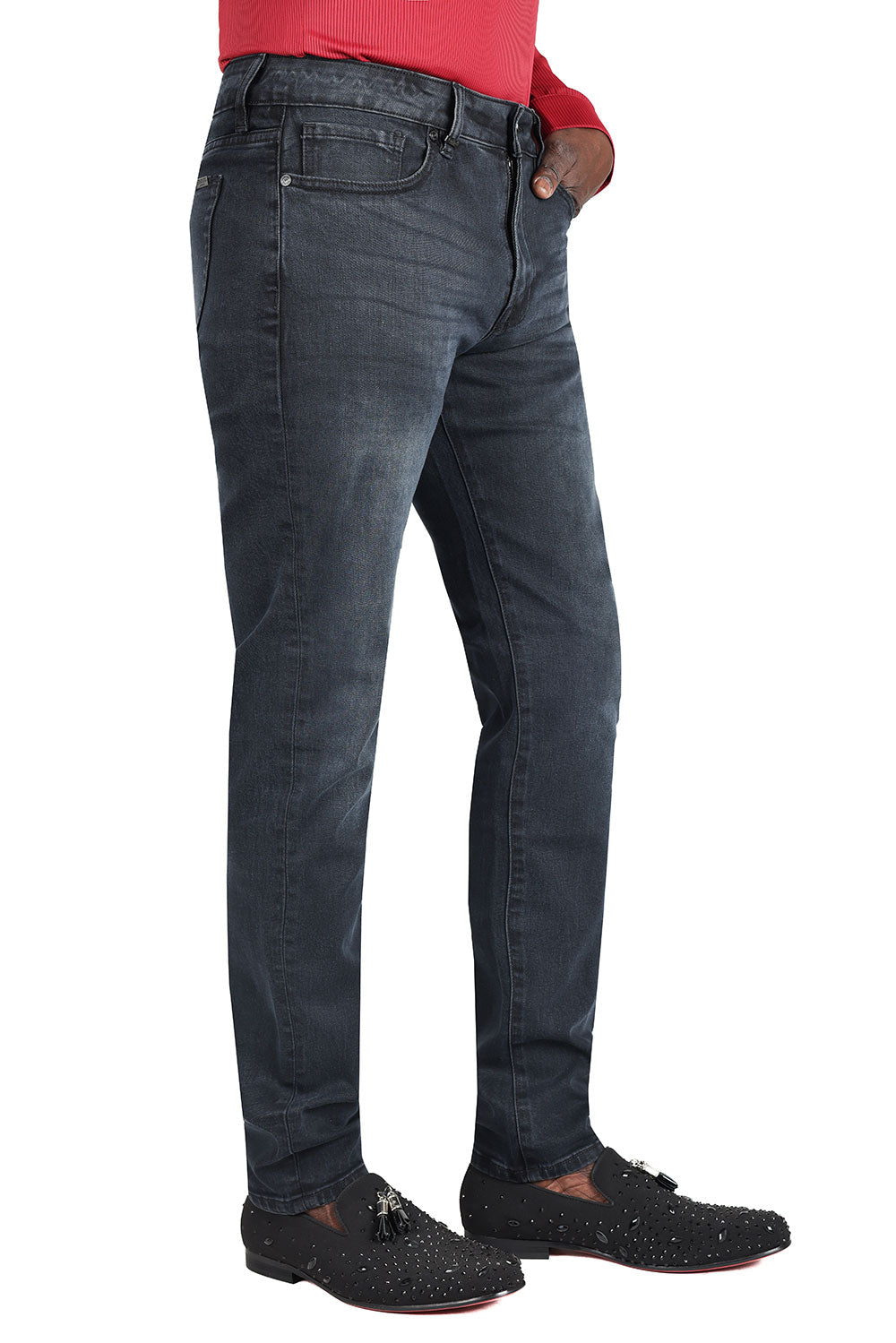 Barabas Men's Dark Blue Premium Denim Jeans 2JE09SL