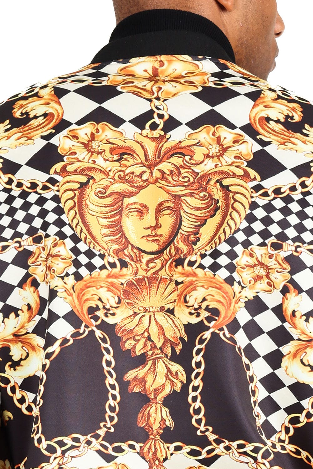 Barabas Men's Greek Medusa Rhinestone Baroque Loungewear 2JJ910