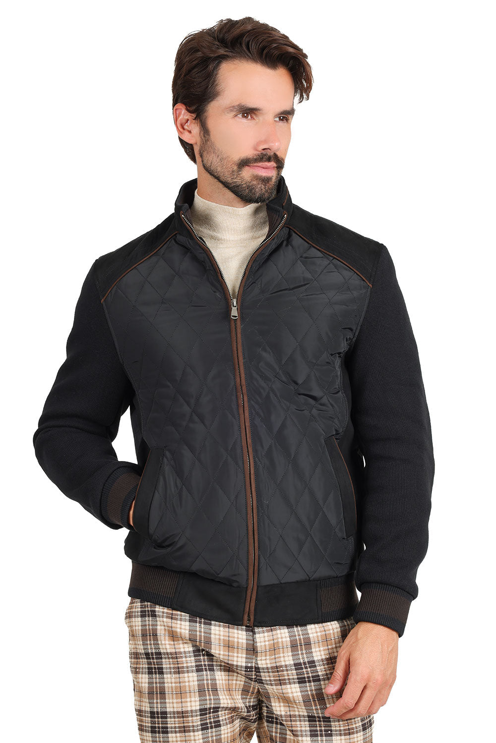 Barabas Men's Full Zipper Closure Classic Winter Bomber Jacket BH80 Black