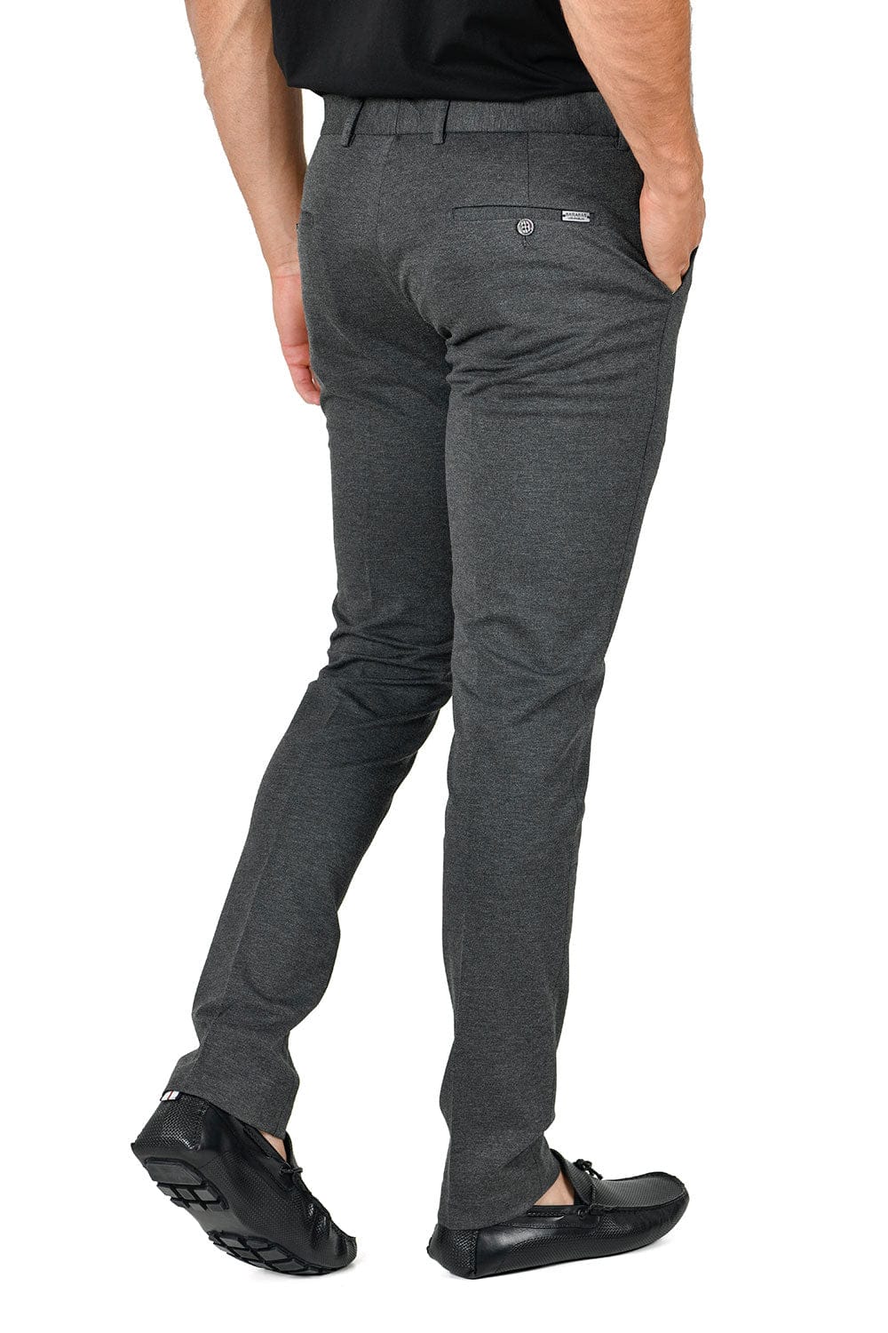 Barabas Men's Solid Color Basic Essential Chino Dress Pants CP4007 Lead Grey