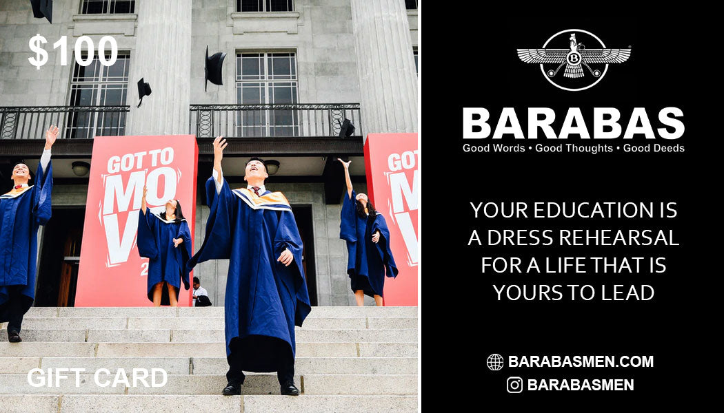 Barabas $100 $200 $300 graduation Gift Cards