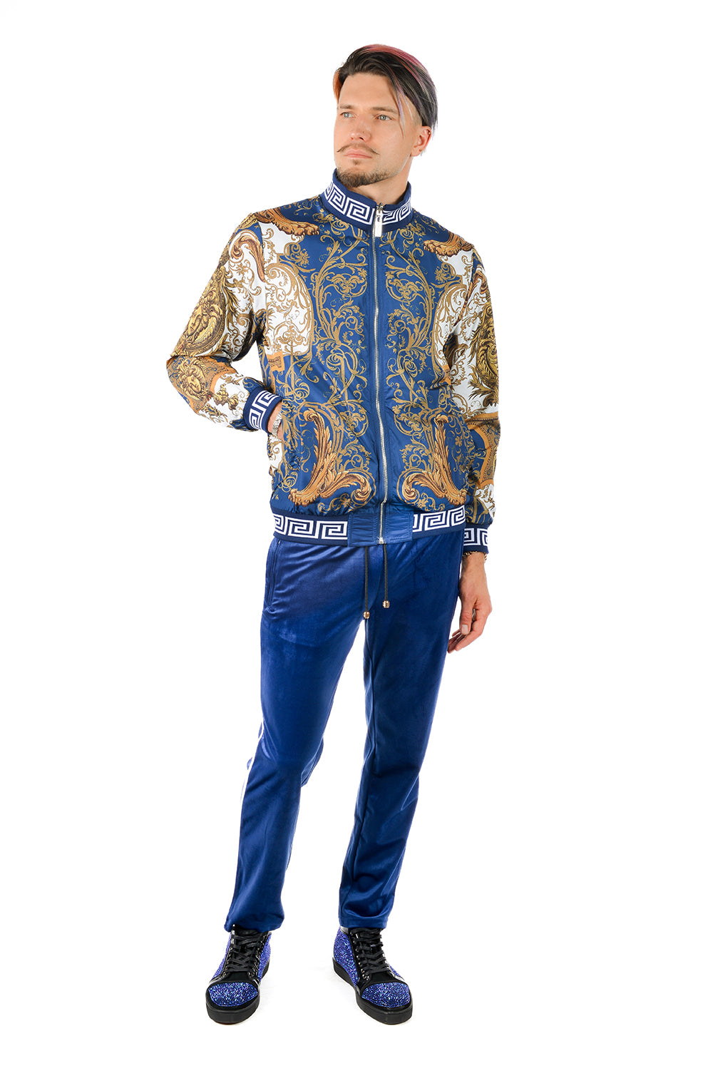 BARABAS Men's Casual Street Luxury Loungewear JJ900 Royal
