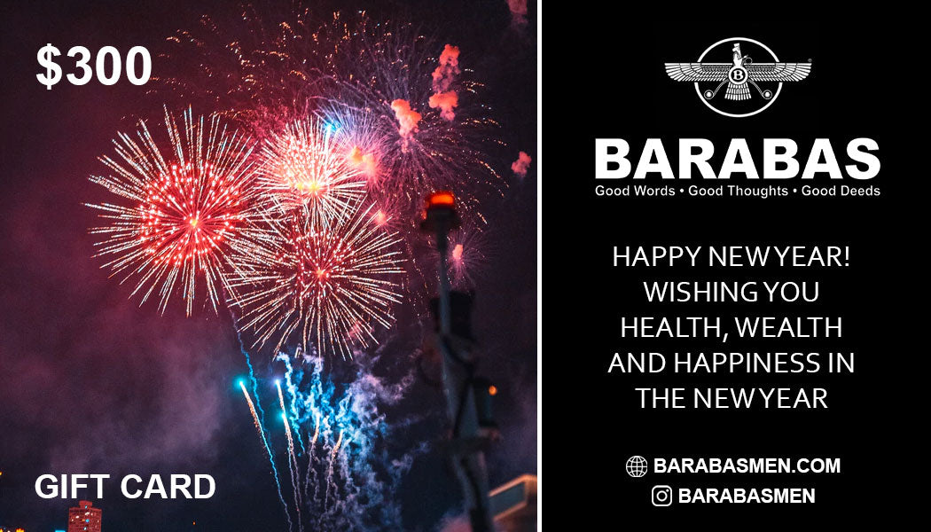 Barabas $100 $200 $300 New year Gift Cards