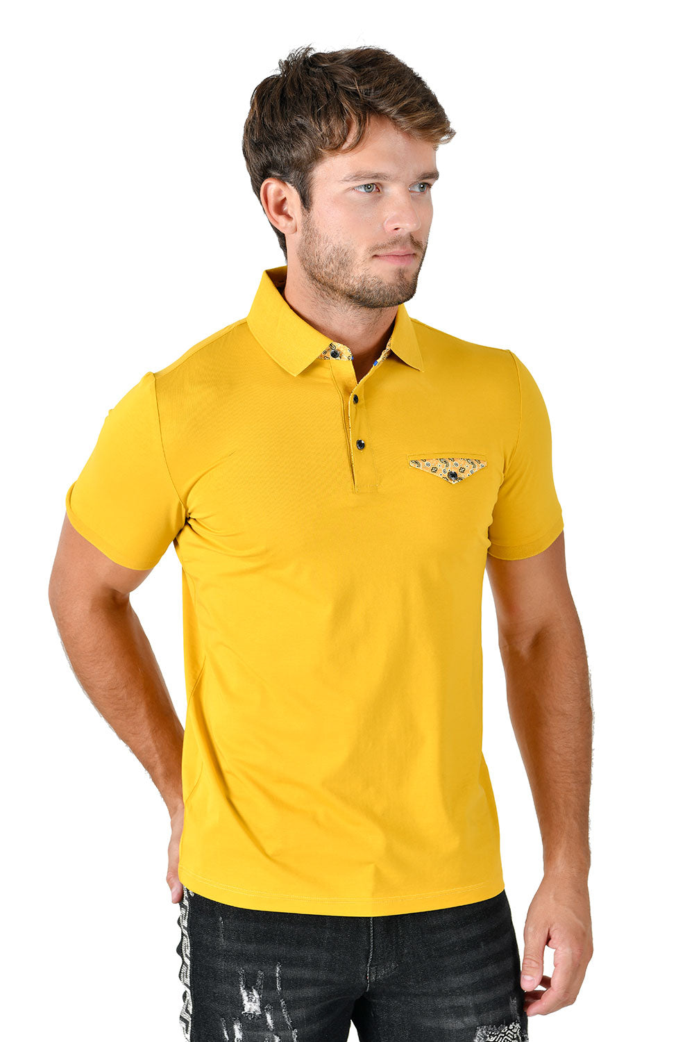 Barabas Men Solid Color Polo Shirts PP823 WINARY