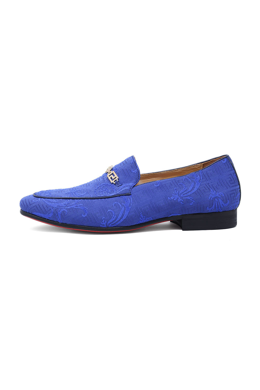 BARABAS Men's Greek Pattern Floral Baroque Prom Dress Shoes SH3100 Royal