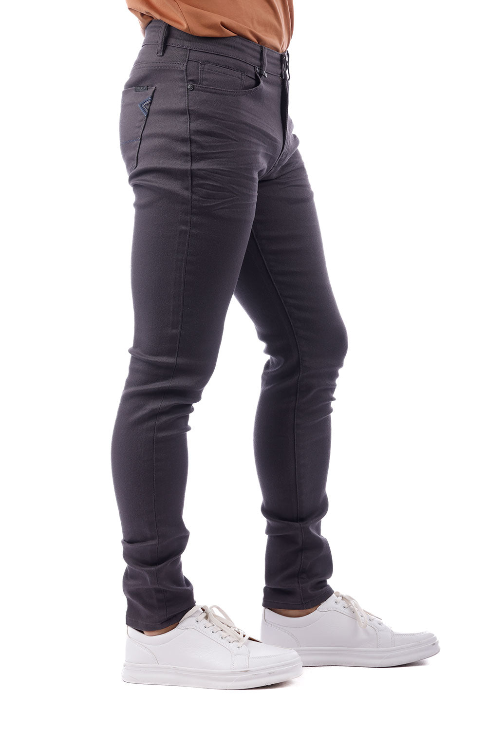 Barabas Men's Skinny Fit Classic Denim Solid Color Jeans 1700 Charcoal