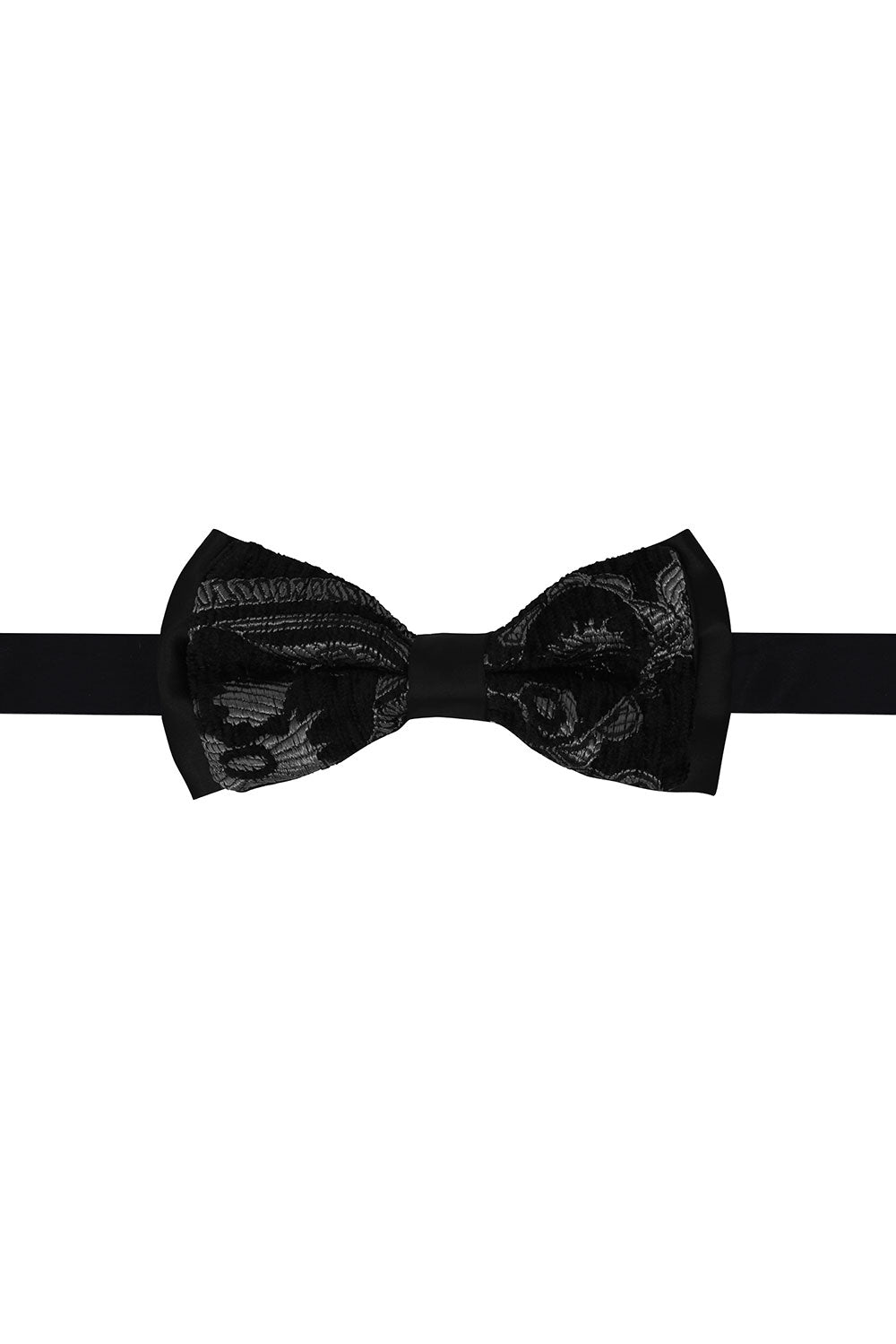 BARABAS Men's Paisley Pattern Design Bow Tie 2BW3101 Black