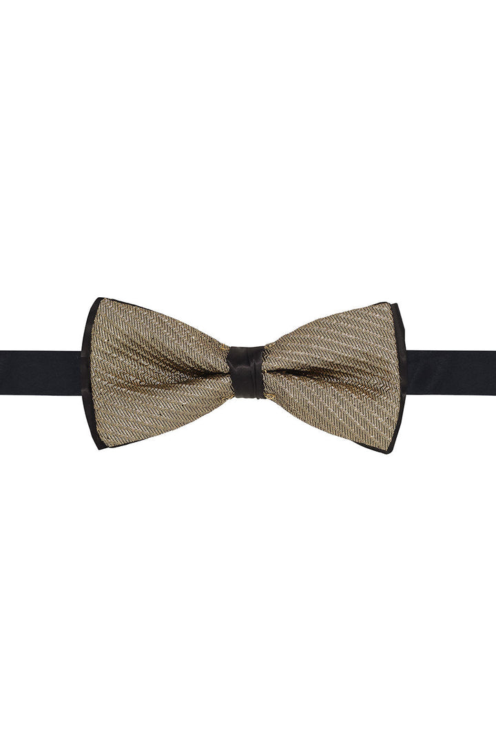 Barabas Men's Textured Material Bow Tie 2BW3105 Gold