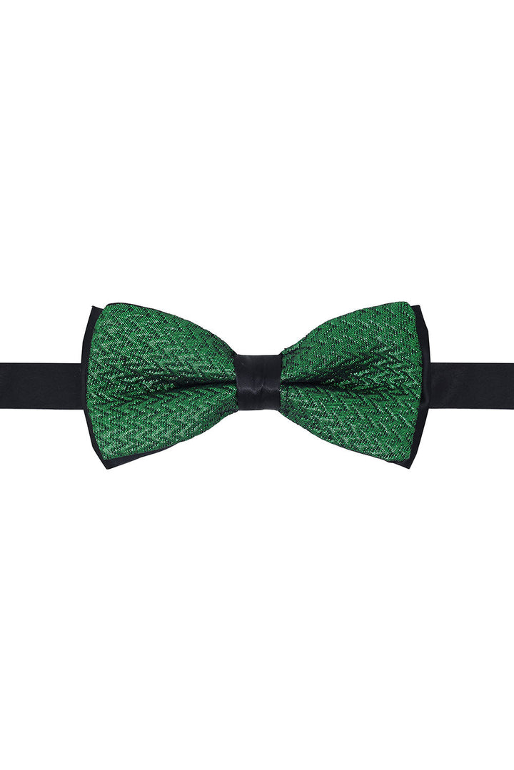 Barabas Men's Textured Material Bow Tie 2BW3105 Green
