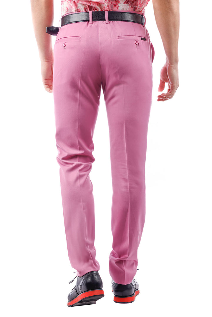Barabas Men's Matte Solid Color Dress Pants 2CPR6 Rose