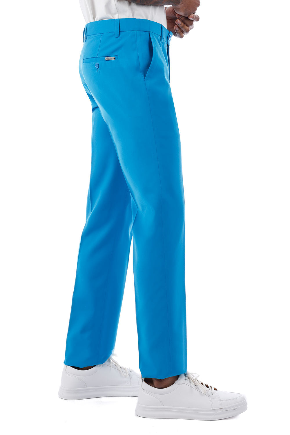 Barabas Men's Matte Solid Color Dress Pants 2CPR6 Royal Blue