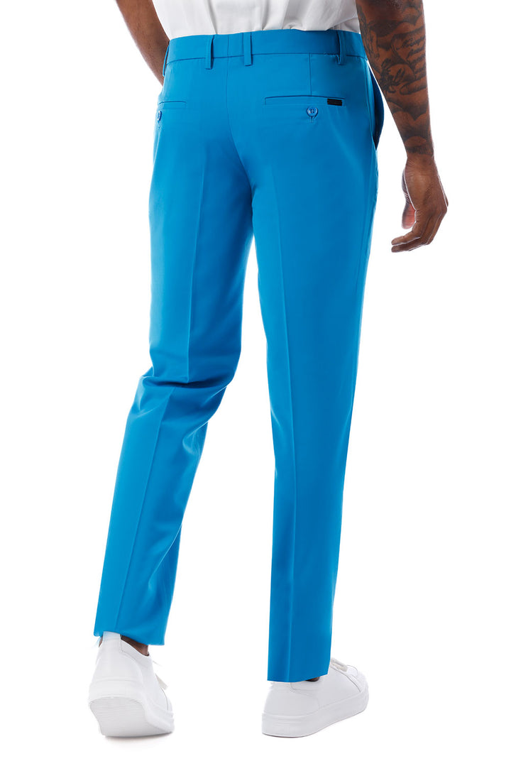 Barabas Men's Matte Solid Color Dress Pants 2CPR6 Royal Blue