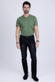 Barabas Men's Premium Light Wash Modern Denim Straight Jeans 2JE01ST Black