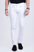 Barabas Men's Straight Fit Premium Solid White Denim Jeans 2JE10ST White