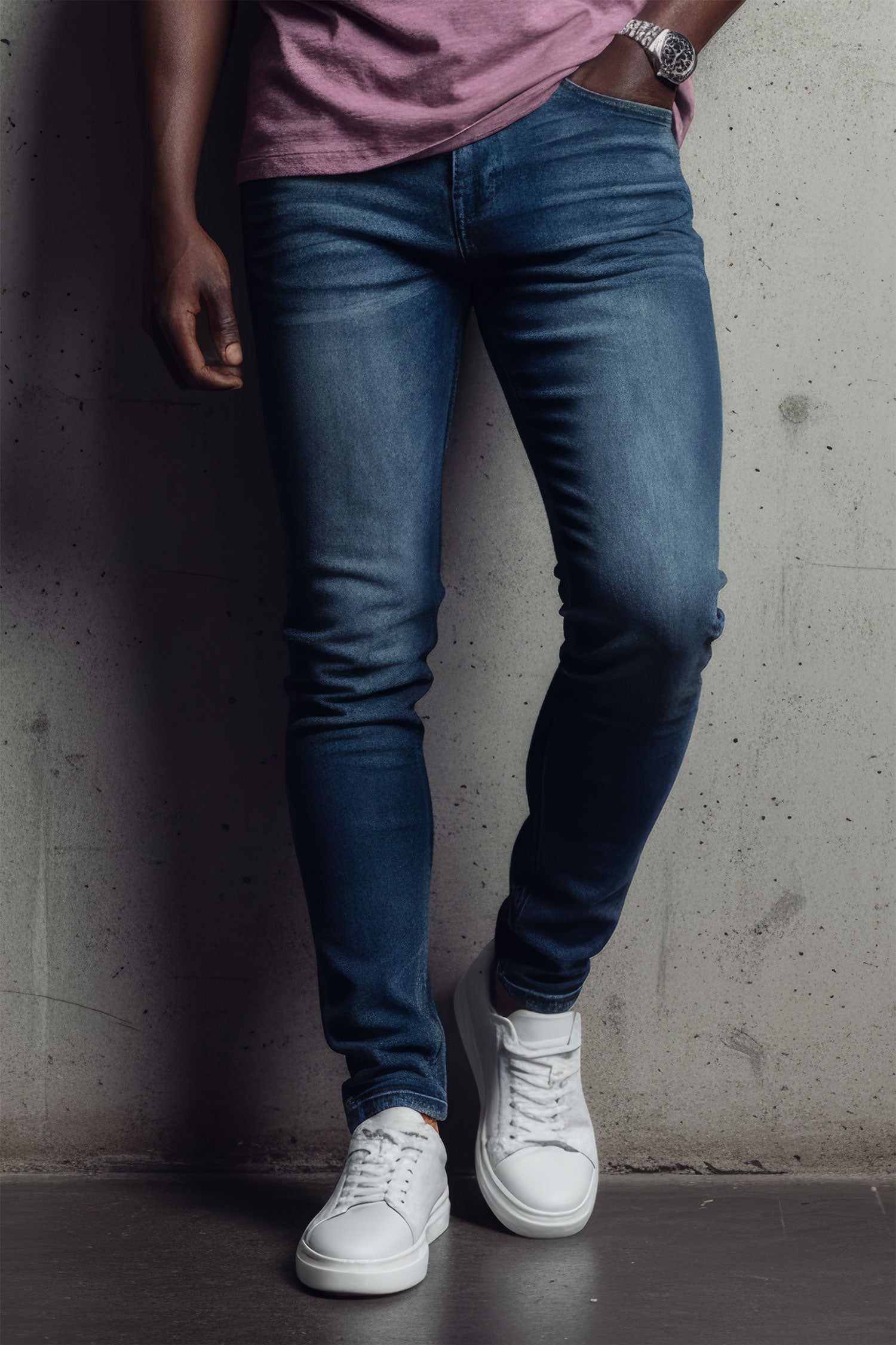 Barabas Men's Solid Color Classic Workforce Denim Jeans 2JE11SL Blue