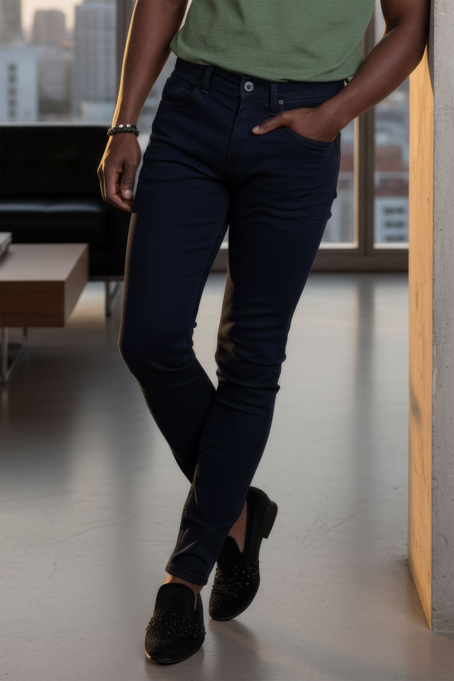 Barabas Men's Slim Fit Premium Dark Blue Denim Jeans 2JE12SL