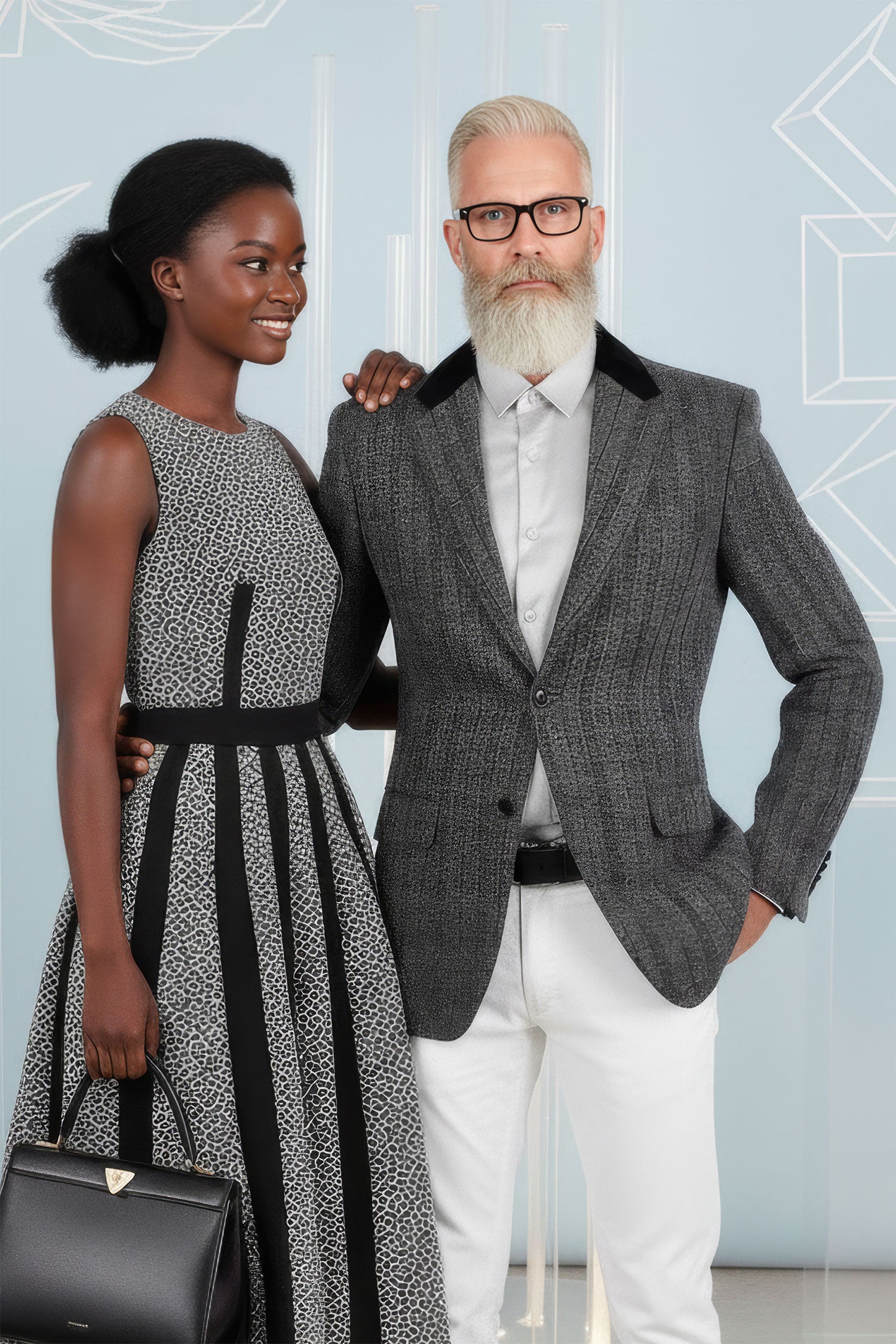 BARABAS Men's Plaid Tuxedo Sport Coat Blazer 3BL08 Grey