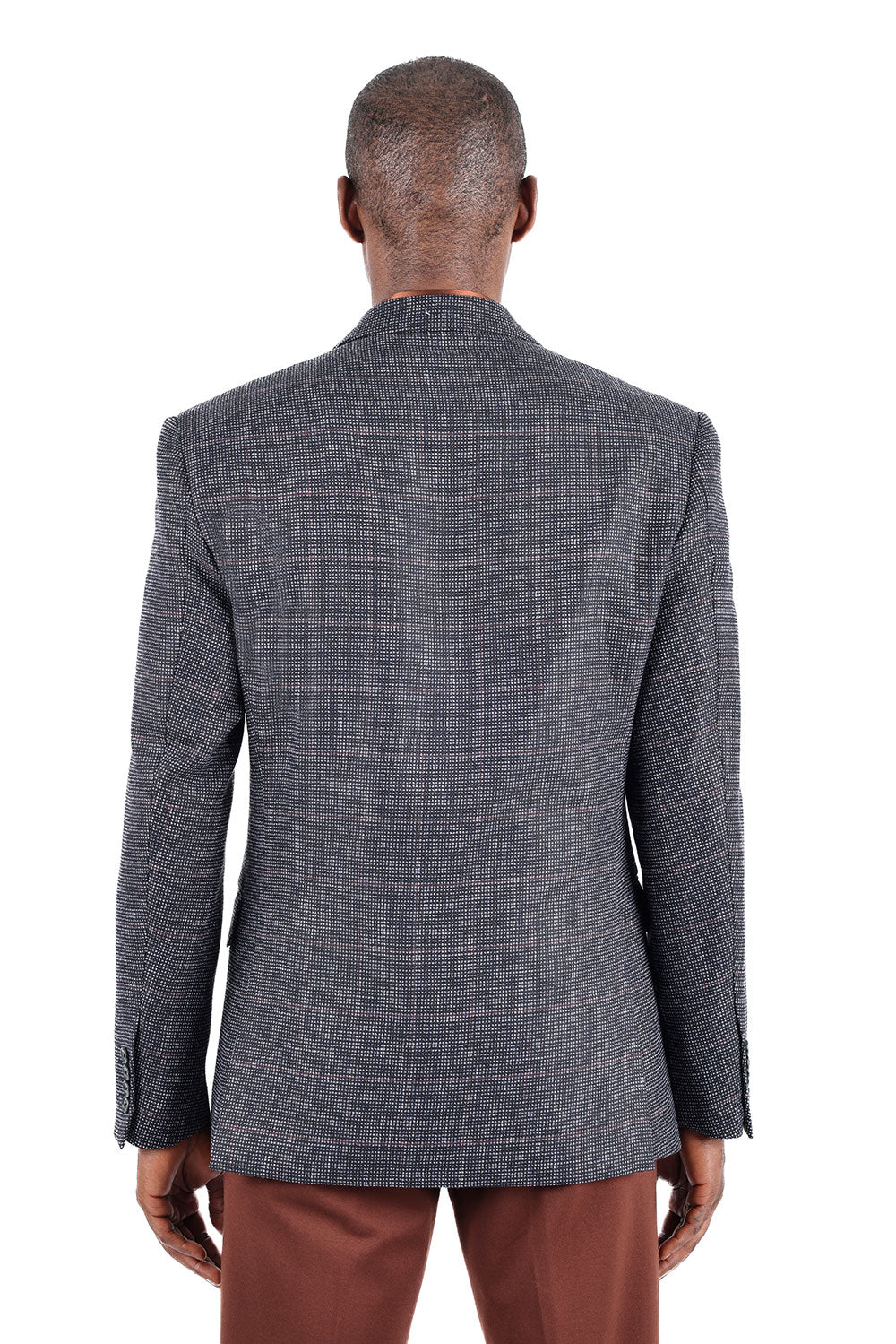 BARABAS Blazer Peak Lapel Wool Blazer Sport Coat 3BL10 Charcoal