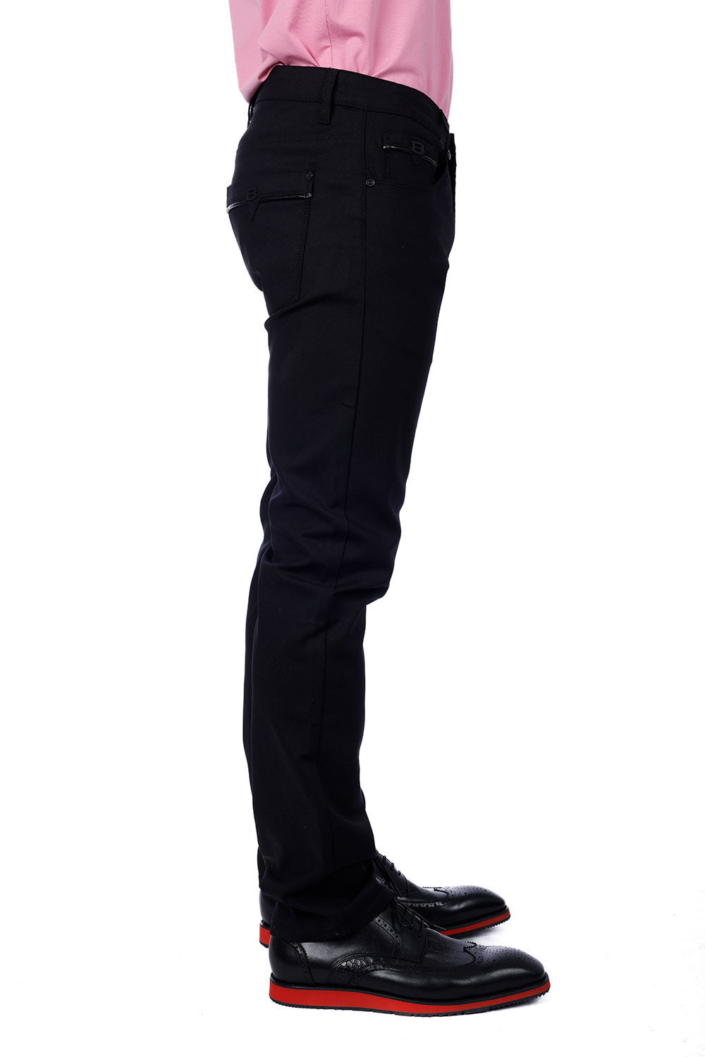 Barabas Men's Slim Fit Solid Color Plain Premium Jeans 3CPW32 Black