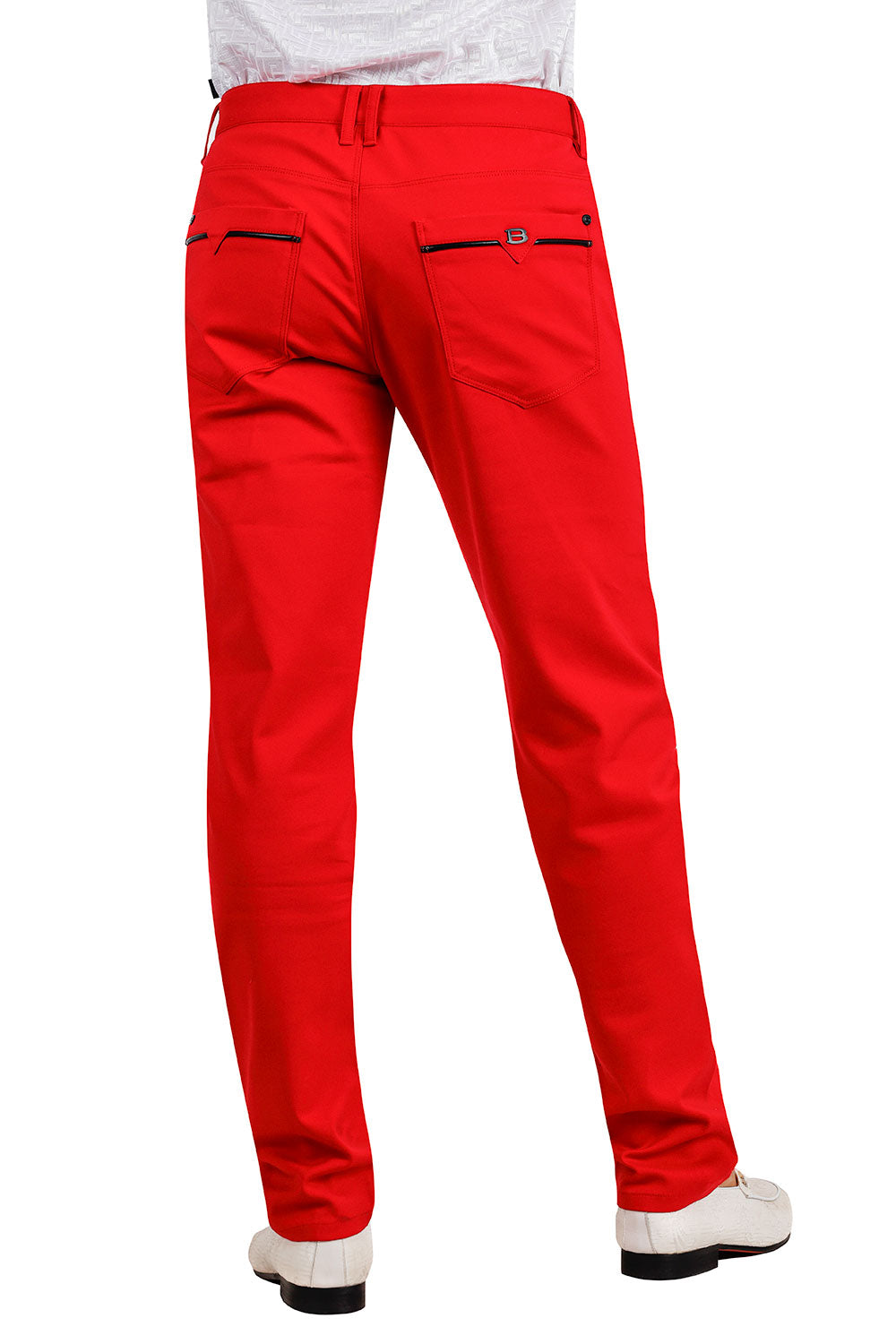 Barabas Men's Slim Fit Solid Color Plain Premium Jeans 3CPW32 Red