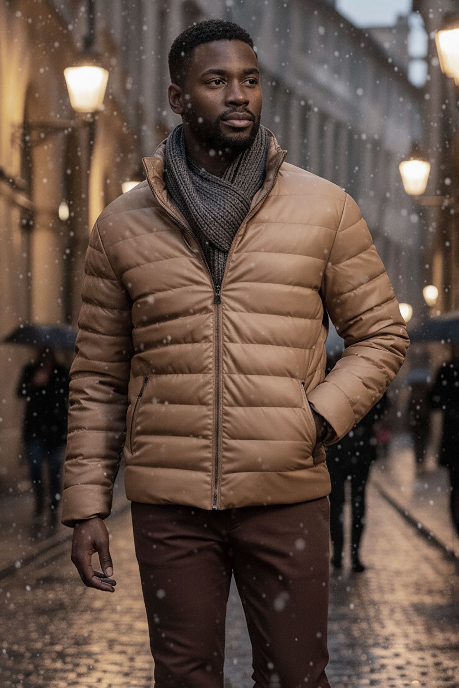 BARABAS Men's Lightweight Hooded Insulated Puffer Jacket 3JPU22 Camel
