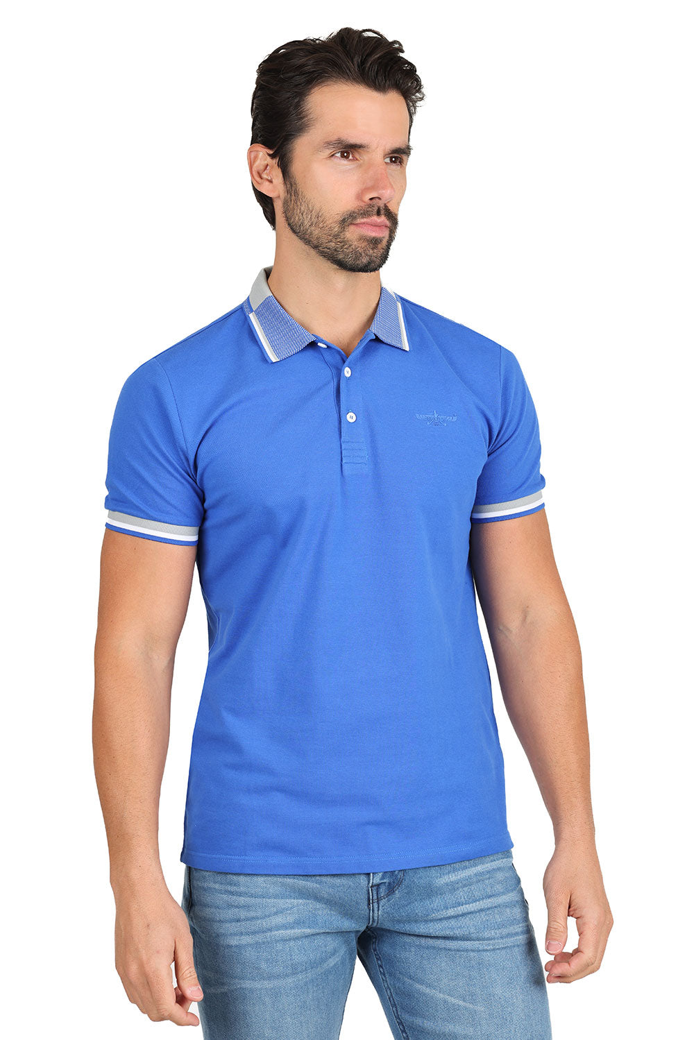 BARABAS Men's Premium Solid Color Short Sleeve Polo shirts 3PP839 Royal Blue