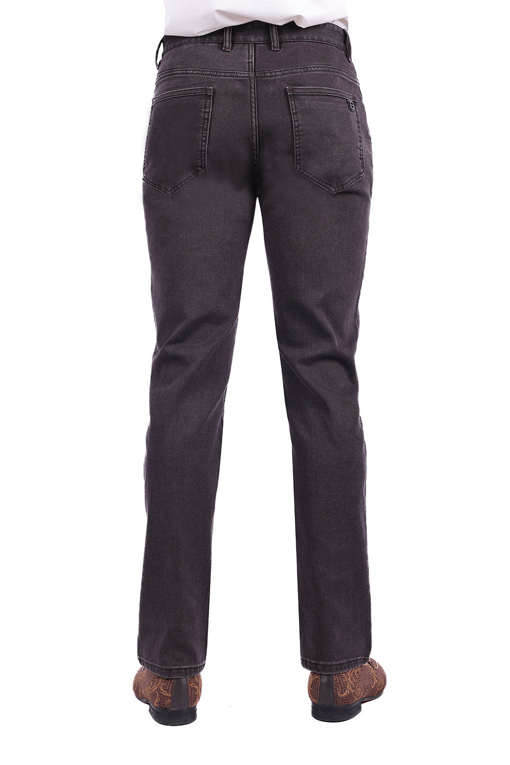 Barabas Men's Solid Color Premium Stretch Denim Jeans 3SN100 Plum