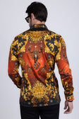 BARABAS Men's Rhinestone Scorpion Long Sleeve Shirts 3SPR432 #Color_Red