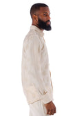 BARABAS Men's Floral Rose Button Down Long Sleeve Shirt 4B31 #Color_Beige
