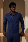 BARABAS Men's Solid Color Casual Button Down Long Sleeve Shirt 4B33 #Color_Navy