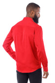 BARABAS Men's Textured Stretch Button Down Long Sleeve Shirt 4B34 #Color_Red