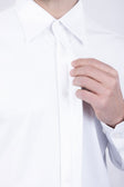 BARABAS Men's Metallic Button Down Long Sleeve Shiny Shirt 4B38 #Color_White