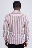 BARABAS Men's Knitted Fabric Button Down Long Sleeve Shirt 4B42 #Color_Pink Purple