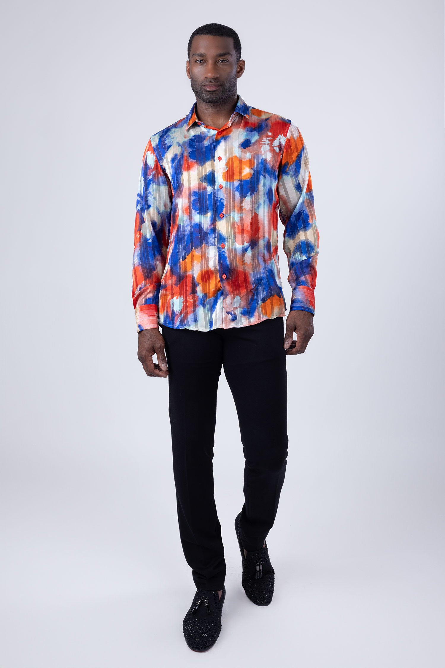 Shop Luxury Men's Long Sleeve Shirts - Designer Styles | Barabas – BARABAS®