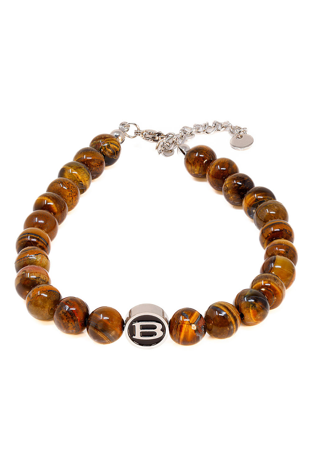 Barabas Unisex Tiger Eyes Beaded Bangles Bracelets 4BB12 Brown