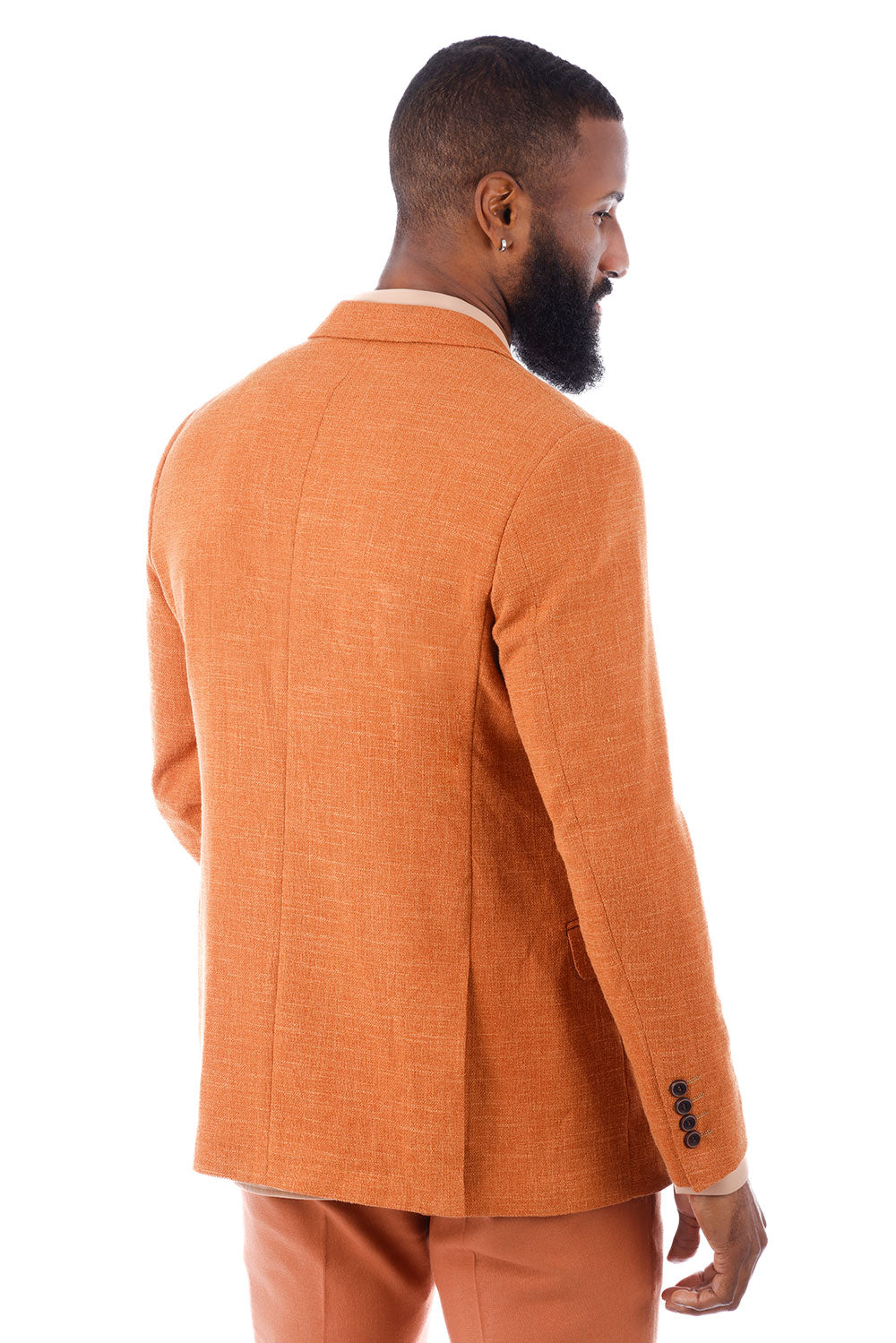 Barabas Men's Classic Tweed Pattern Notch Lapel Blazer 4BL30 Caramel