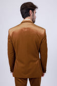 Barabas Men's Velvet Solid Color Shine Luxury Blazer 4BL40 #Color_Coffee